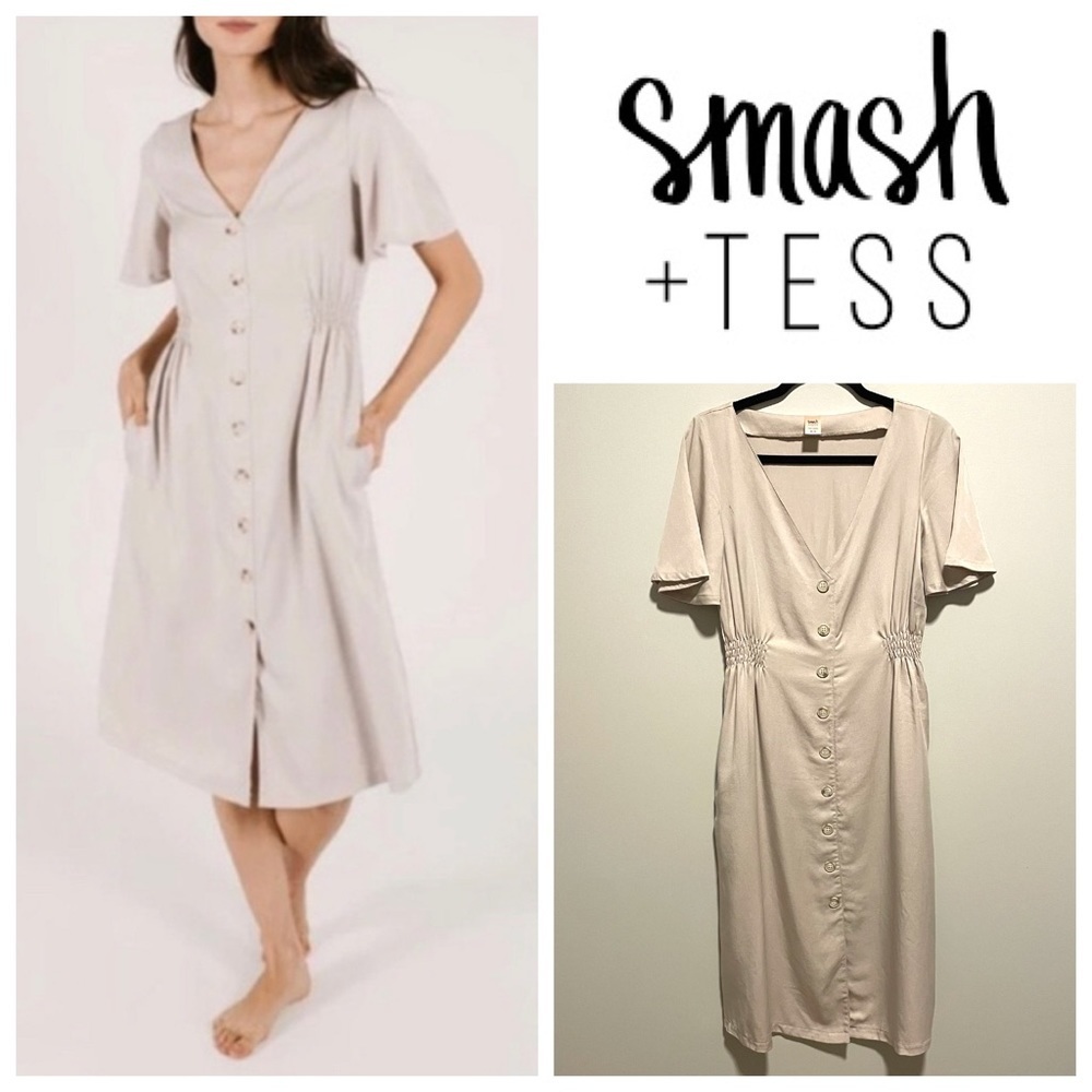 Smash + Tess The Jane Dress in Pearl (taupe) - Picture 1 of 6